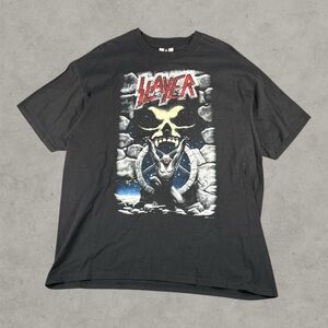 Vintage Slayer Shirt Men XL Black 90s Deadstock Live Intrusion 1996 Thrash Metal